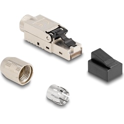 Delock RJ45 Stecker feldkonfektionierbar Cat.6A mit Kabelver (Netzwerk Zubehör), Netzwerk Zubehör