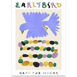 Paper Collective - Early Bird Gets The Worm Poster, 50 x 70 cm