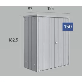 Biohort Geräteschrank 150 1,55 x 0,83 x 1,83 m dunkelgrau-metallic