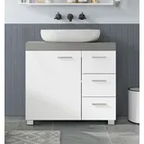 VASAGLE Waschbeckenunterschrank 2 Fächer hinter der Tür