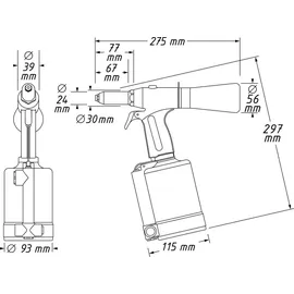 HAZET Blindniet-Pistole 9037N-2