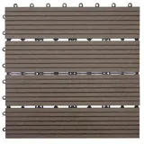 Mendler WPC Bodenfliese Rhone braun 30 x 30 cm 11 St.