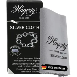 Hagerty Silver Cloth Schmuck Reinigungstuch 36x30cm I imprägniertes Tuch aus Baumwolle I effektives Silberputztuch mit Anlaufschutz zur Reinigung von Silberschmuck und Versilbertem