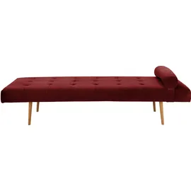 Andas Daybett Agnar mit Kissenrolle 90 x 200 cm rot