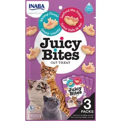 INABA CAT Juicy Bites Garnelen und Meeresfrüchte 3x11,3g (33,9g)
