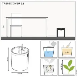LECHUZA Trendcover Ø 32 × 33 cm kork dark natural