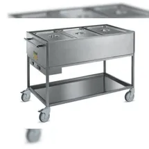 GastroHero Bain-Marie Wagen PROFI 3x GN 1/1