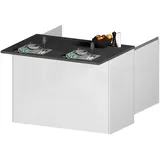 kochstation Kücheninsel »KS-Sole«, Breite 125 cm, ohne E-Geräte, weiß