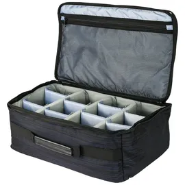 HMF Kameratasche groß, gepolsterte Fototasche mit variabler Facheinteilung für DSLR/Spiegelreflex & Fotozubehör, 44 x 28 x 18 cm Schwarz
