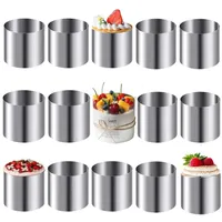Tiamu 15Pcs Tortenring Dessertringe Edelstahl Törtchen Formen Mousse Backring,