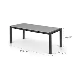 Blumfeldt Menorca Expand Gartentisch 163 x 95 cm Grau