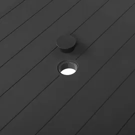 Beliani Fossano Gartentisch 80 x 80 x 76 cm Graphitgrau