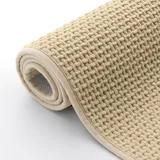 Homaxy Chenille Badezimmerteppich Weich Badematte rutschfest Waschbar Badvorleger Saugfähig Badteppich Bad Teppich Duschvorleger für Badezimmer, Dusche, Badewanne - 40x60 cm, Beige