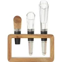 AdHoc Wein-Set Vine 3tlg. Edelstahl Braun