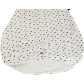 Träumeland Sommerschlafsack LIEBMICH aus Tencel, Design Weiß mit grauen Sternen, Größe 110