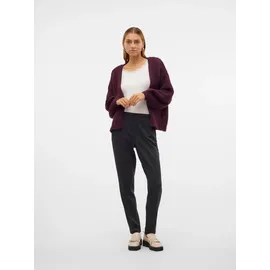 Vero Moda Strickjacke VERO MODA "VMMAYBE LS OPEN CARDIGAN GA REP", Damen, Gr. M, winetasting, Strick, Obermaterial: 100% Polyester, unifarben, loose fit hüftbedeckend, ohne Ausschnitt, Rippbündchen, Strickjacken Strickjacke