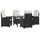 vidaXL Outdoortisch-Set 5 Stk.  Schwarz/Cremeweiß