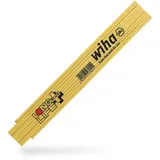 Wiha Gliedermaßstab Longlife® Plus 2 m metrisch, 10 Glieder Mit Metallenden. gelb
