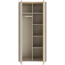 Forte Drehtürenschrank WEXLIN 91,3 x 193,7 x 60 cm Beige