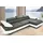 Cotta Ecksofa COTTA "Solution L-Form", weiß (altweiß, grau), B:286cm H:73cm T:167cm, Sofas, Ecksofa, mit Arm- & Kopfteilverstellung, wahlweise mit Bettfunktion