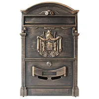 MuCoLa Antik Wandbriefkasten Briefkastenanlage Mailbox Letterbox Gold