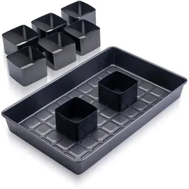 Zenker Zahlen- und Buchstaben Backform – 9-teiliges Set für kreative Backwerke, PFAS-freie Beschichtung, Hitzebeständigkeit +230 °C, Schwarz