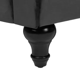 Beliani Sofa Samtstoff schwarz