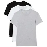 Lacoste Herren T-Shirts, 3er Pack - Essentials, Rundhals, Slim Fit, Baumwolle, im 3er-Pack, Mittelgrau, M