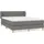 vidaXL Boxspringbett mit Matratze Dunkelgrau 140x200 cm Stoff