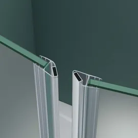 Mai&Mai Mai & Mai Duschtür Nischentür dusche Duschabtrennung Duschkabine Schwingtür 180° Doppeltür 6mm ESG Nano-Beschichtung Vollsatiniert mit Hebe- u...