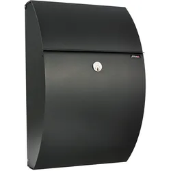 ALLUX 7000 Design Briefkasten - Schwarz mit Ruko Schloss