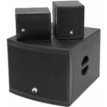 Omnitronic Molly-12A Aktives PA-Lautsprecher-Set inkl. Subwoofer, Bluetooth