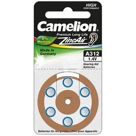 Camelion A312, 160 mAh, PR41, braun, Zink-Luft,