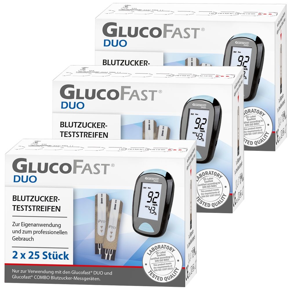 Glucofast Duo Blutzucker-Teststreifen 150 St