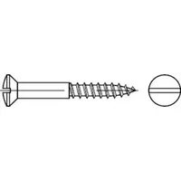 Industrial Quality Supplies DIN 95 Linsensenk-Holzschraube mit Schlitz, MS