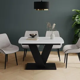 Vicco Fenaro 120 x 77,4 x 80 cm ausziehbar Weiß/Schwarz