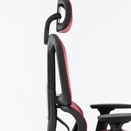 Trisens Drehstuhl Mesh rot Schwarz