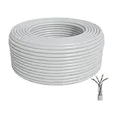 BIGtec CAT 7 Netzwerkkabel Verlegekabel LAN Kabel 40m weiß CAT7 PiMF S/FTP halogenfrei BauPVO Eca POE Gigabit Netzwerk Installationskabel Datenkabel CAT.7