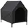 vidaXL Hundehütte 110 x 75 x 90 cm Stahl Schwarz