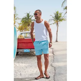 John Devin Shorts »Bermuda« kurze Hose aus elastischer, gewebter Baumwollqualität Gr. L N-Gr, türkis, , 32243751-L N-Gr
