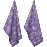 PAD Geschirrtuch CULTURE, (Set, 2-tlg), 100% Baumwolle, 50x70 cm lila