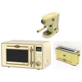 Kaiser Empire M 2530 ElfEm Mikrowelle 25L+Kaffeemaschine KA 2005 ElfEm Empire,19 bar+Retro-Toaster T 4000 ElfEm