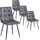 Deuline Esszimmerstühle Essstühle Samtbezug Polsterstuhl Stühle Esszimmer Stuhl Milano 4er-Set GRAU 521252 - Grau