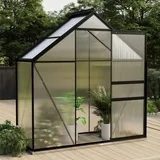 vidaXL Gewächshaus UV-beständig Wärmeisolierend Treibhaus Tomatenhaus Frühbeet Garten Pflanzenhaus Gartenhaus Anthrazit Aluminium 1,33m2