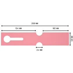 CombiCraft Schlaufenetiketten 260 x 50 mm in rosa - Verpackung mit 500 Stück