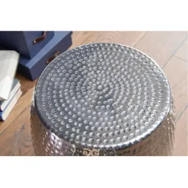 Wohnling Beistelltisch rund Aluminium silber 30,0 x 30,0 x 49,5 cm, 1 St.