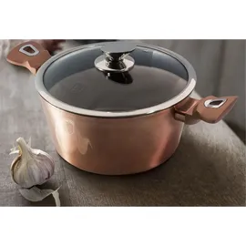 Berlinger Haus Rose Gold Topf-Set 14-tlg. 3 x Kochtopf + 2 x Bratpfanne + 3 x Messer + 4 x Küchenutensilien + 2 x Untersetzer