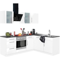 wiho Küchen Winkelküche »Cali«, ohne E-Geräte, Stellbreite 220 x 170 cm weiß