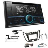 Kenwood 2-DIN Autoradio Bluetooth DAB+ für Ford C-Max ab 2010 dunkelbraun