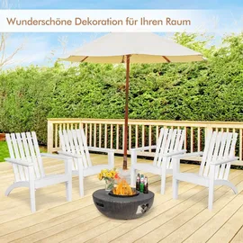Costway Adirondack Gartenstuhl 73 x 73 x 85 cm weiß